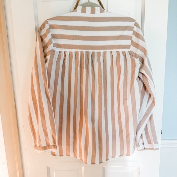 Mille Joni top in Cappuccino Stripe, Medium - Picture 3 of 8